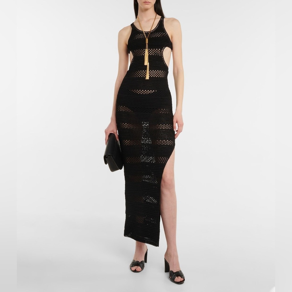 Saint Laurent Crochet Cotton Maxi Dress-NWOT